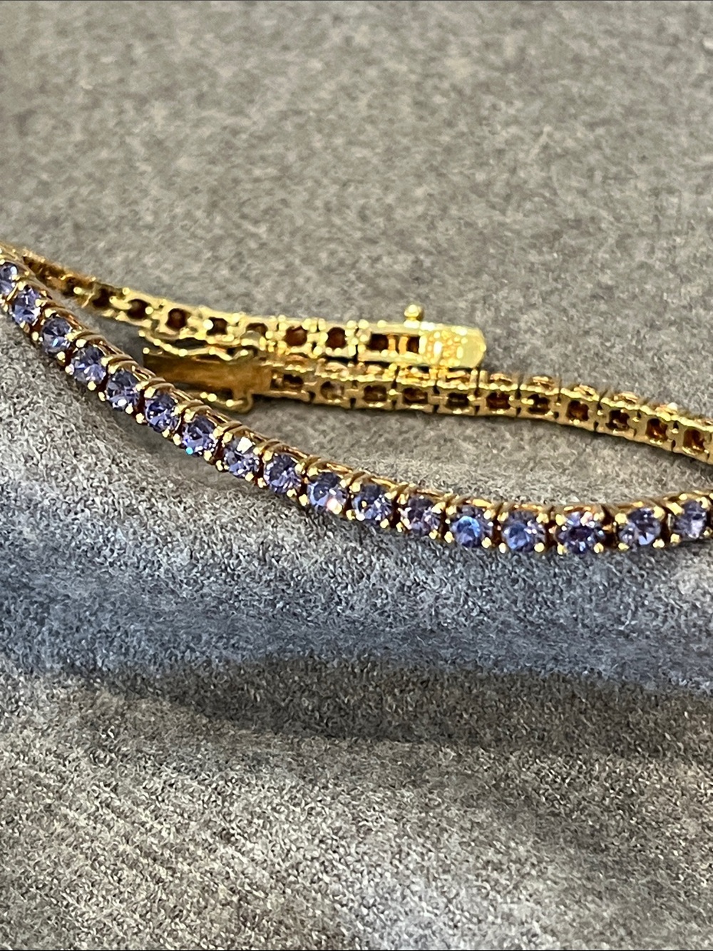 Joan Rivers Tanzanite Colored Crystal Tennis Bracelet